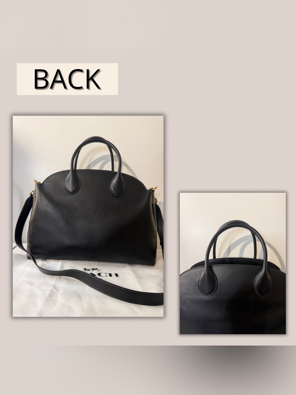 COACH EMPIRE 40 - BLACK W/ INSERT - Picture 3 of 9